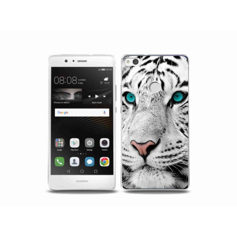 Gélový kryt mmCase na mobil Huawei P9 Lite (2017) - biely tiger