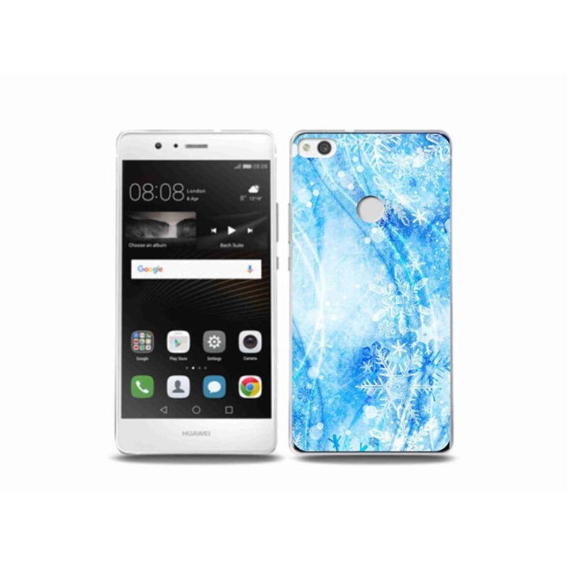 Gélový kryt mmCase na mobil Huawei P9 Lite (2017) - snehové vločky