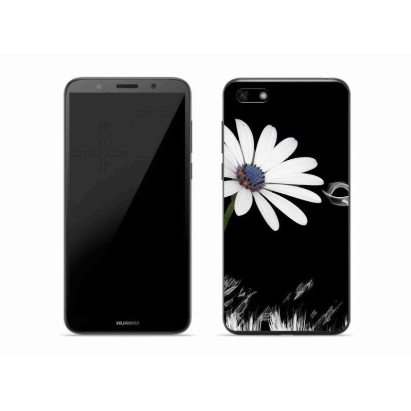 Gélový kryt mmCase na mobil Huawei Y5 (2018) - biela kvetina