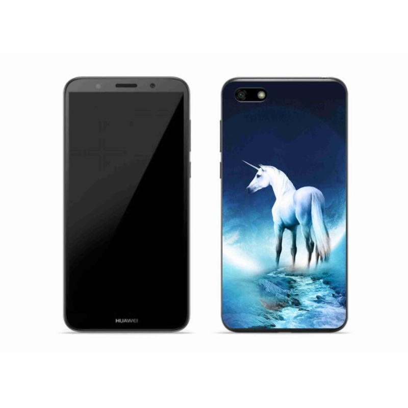 Gélový kryt mmCase na mobil Huawei Y5 (2018) - biely jednorožec