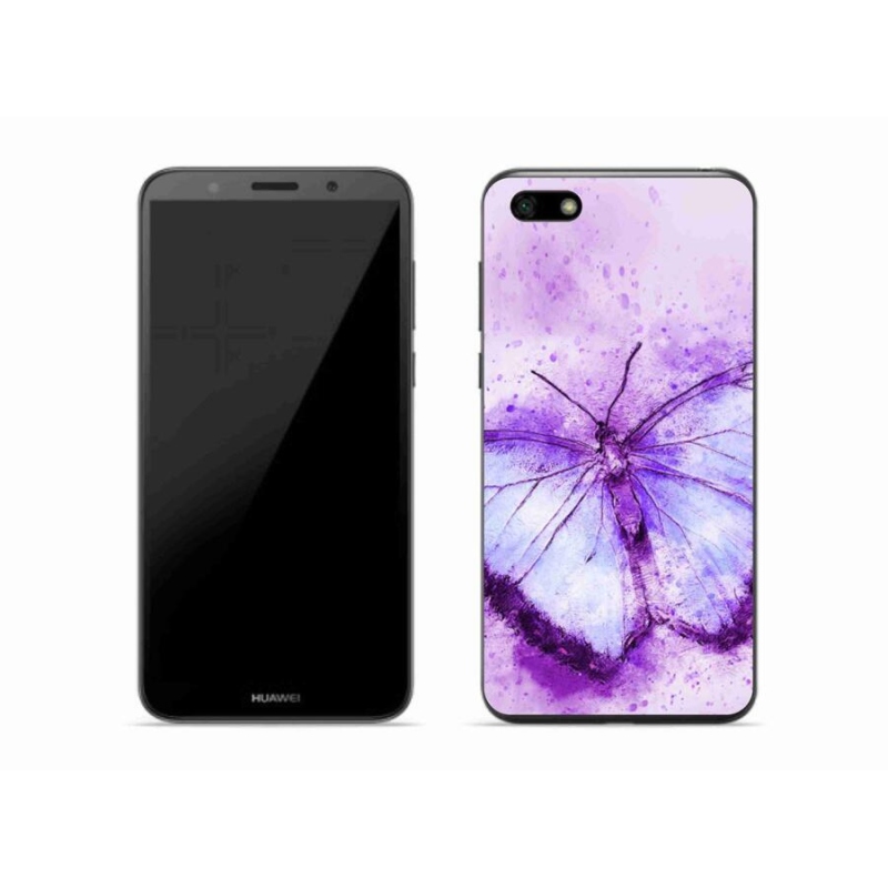 Gélový kryt mmCase na mobil Huawei Y5 (2018) - fialový motýľ