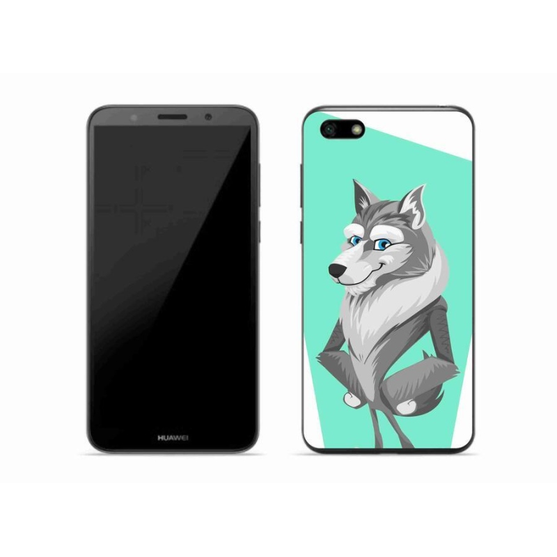 Gélový kryt mmCase na mobil Huawei Y5 (2018) - kreslený vlk