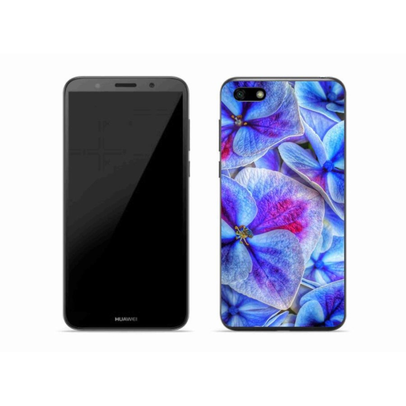 Gélový kryt mmCase na mobil Huawei Y5 (2018) - modré kvety 1