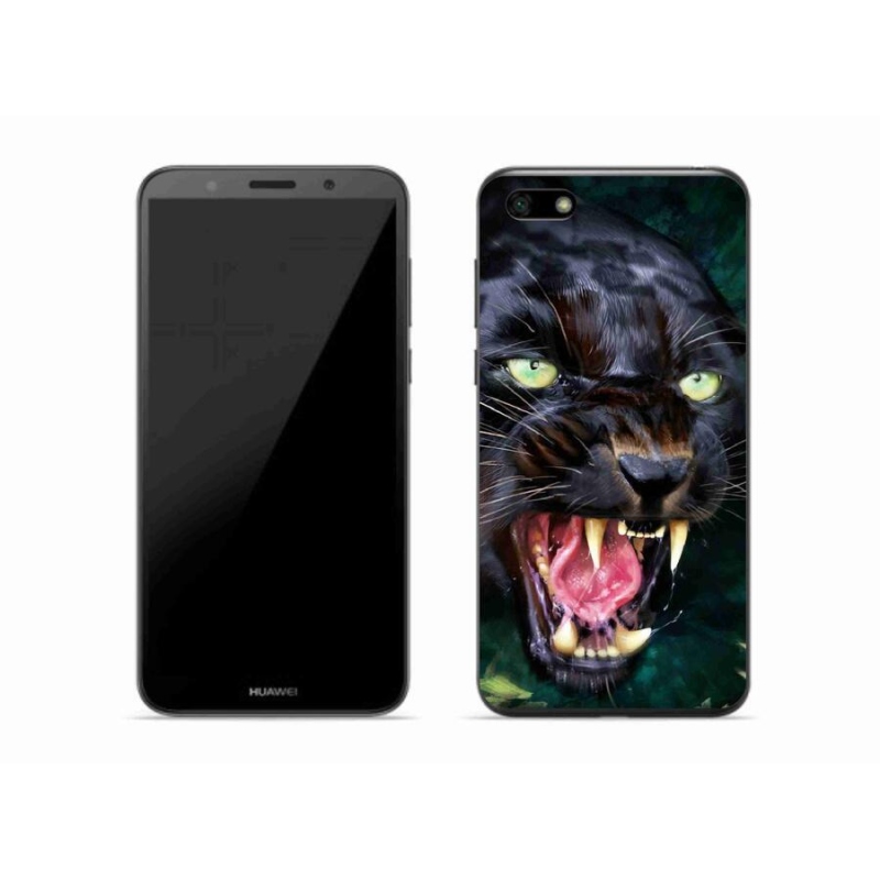 Gélový kryt mmCase na mobil Huawei Y5 (2018) - rozzúrený čierny panter