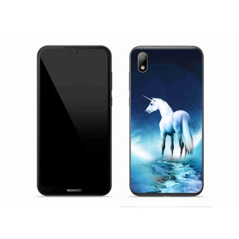 Gélový kryt mmCase na mobil Huawei Y5 (2019) - biely jednorožec