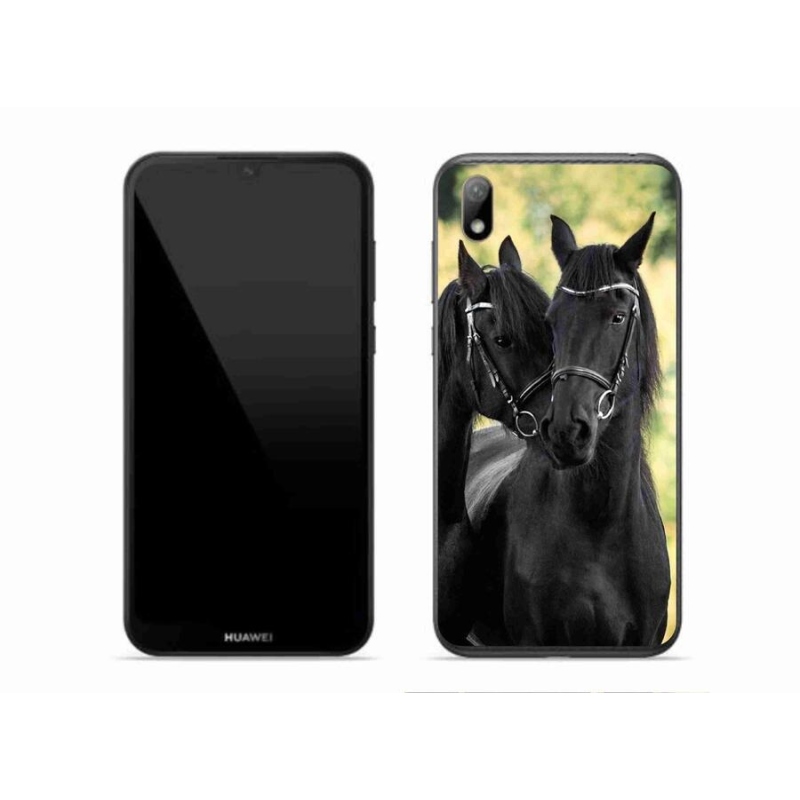 Gélový kryt mmCase na mobil Huawei Y5 (2019) - dva čierne kone