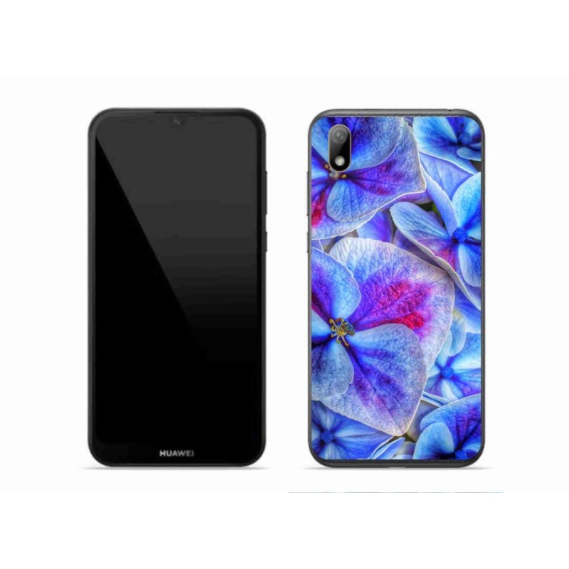 Gélový kryt mmCase na mobil Huawei Y5 (2019) - modré kvety 1