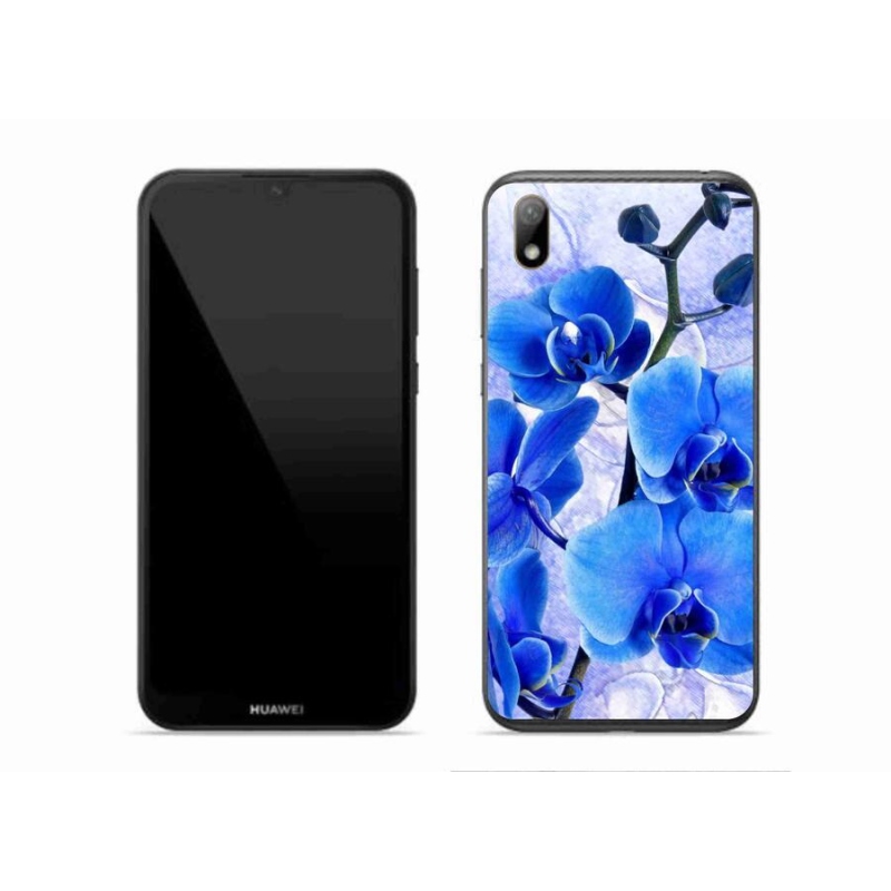 Gélový kryt mmCase na mobil Huawei Y5 (2019) - modré kvety