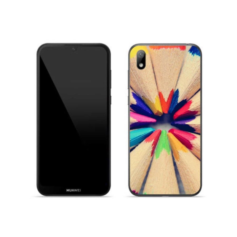 Gélový kryt mmCase na mobil Huawei Y5 (2019) - pastelky