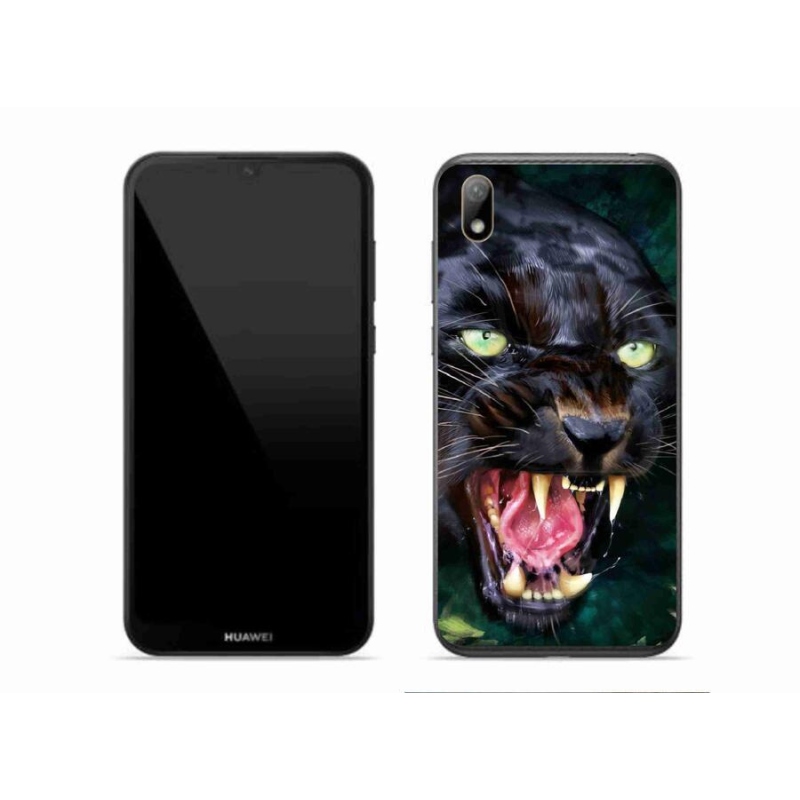 Gélový kryt mmCase na mobil Huawei Y5 (2019) - rozzúrený čierny panter