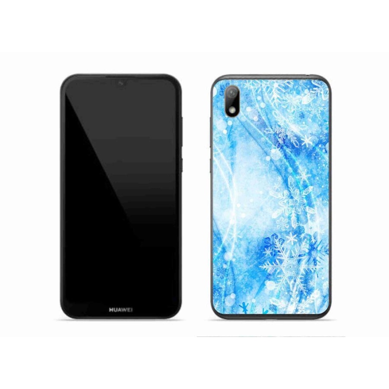 Gélový kryt mmCase na mobil Huawei Y5 (2019) - snehové vločky