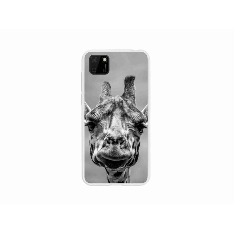 Gélový kryt mmCase na mobil Huawei Y5p - čiernobiela žirafa