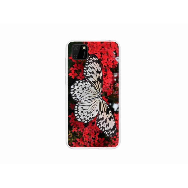 Gélový kryt mmCase na mobil Huawei Y5p - čiernobiely motýľ 1
