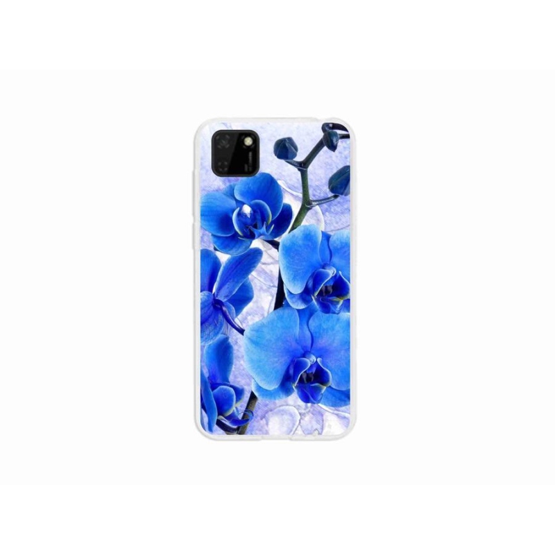 Gélový kryt mmCase na mobil Huawei Y5p - modré kvety