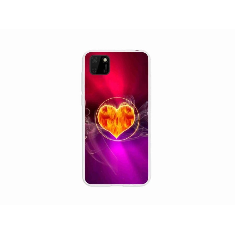 Gélový kryt mmCase na mobil Huawei Y5p - ohnivé srdce