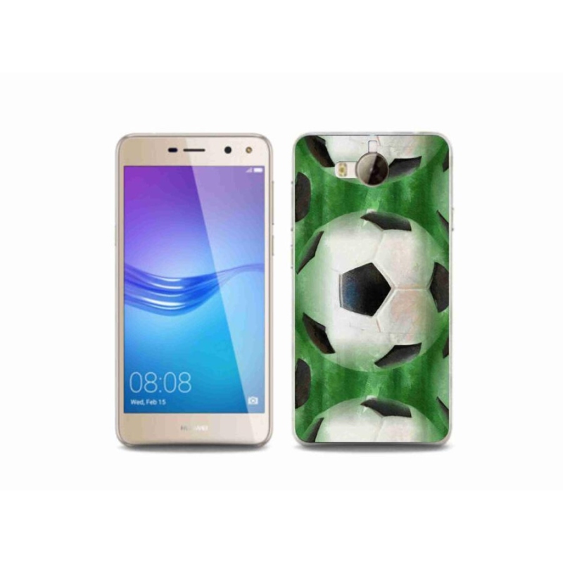 Gélový kryt mmCase na mobil Huawei Y6 (2017) - futbalová lopta