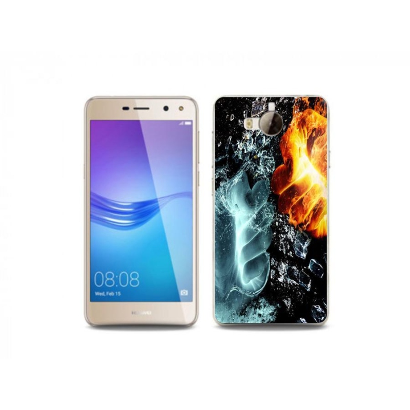 Gélový kryt mmCase na mobil Huawei Y6 (2017) - voda a oheň