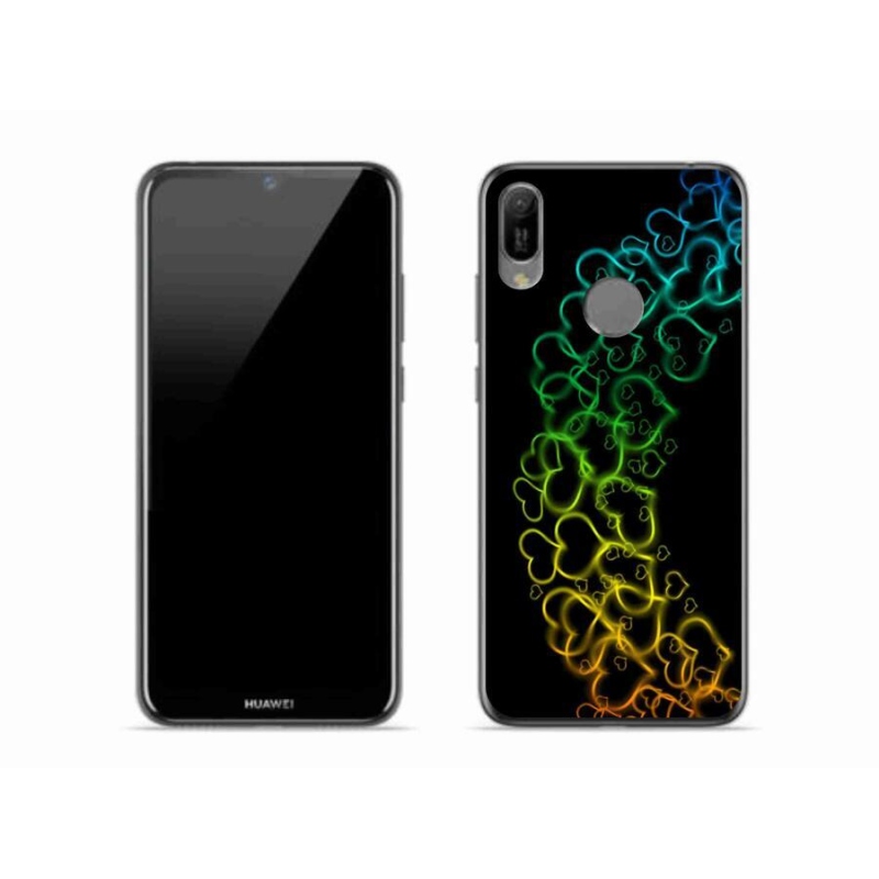 Gélový kryt mmCase na mobil Huawei Y6 (2019) - farebná srdiečka