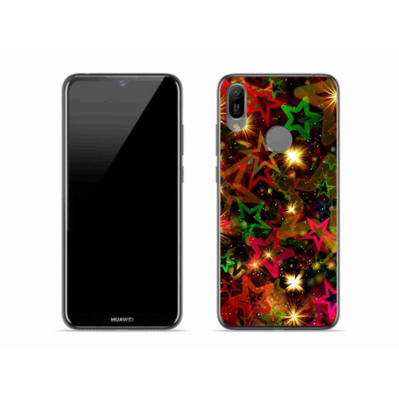 Gélový kryt mmCase na mobil Huawei Y6 (2019) - farebné hviezdičky