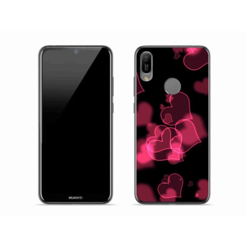 Gélový kryt mmCase na mobil Huawei Y6 (2019) - červené srdiečka