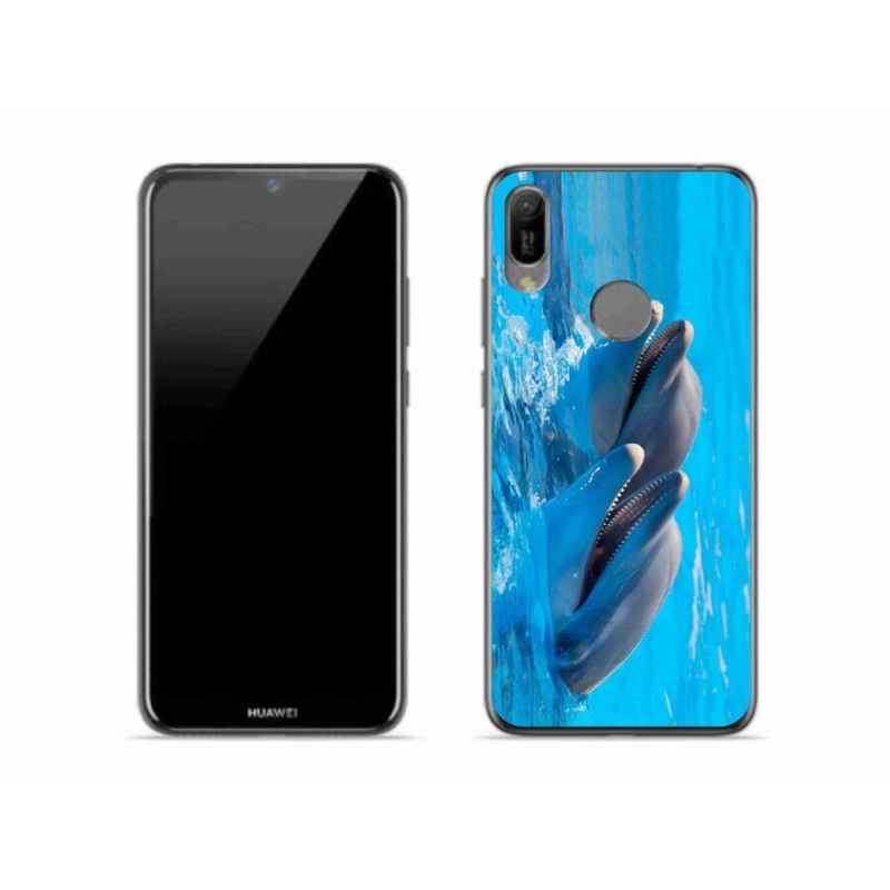 Gélový kryt mmCase na mobil Huawei Y6 (2019) - delfíny