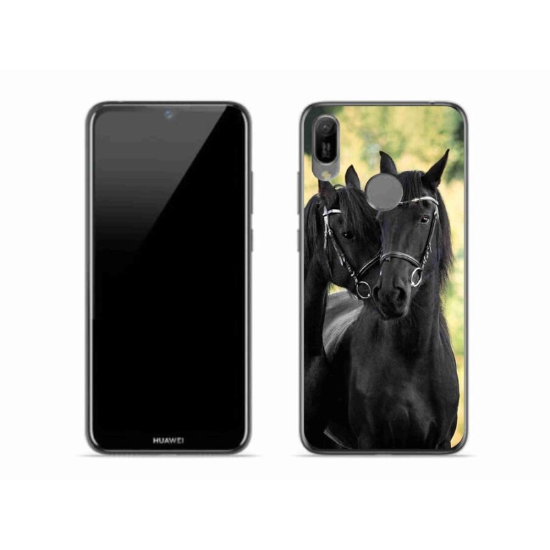 Gélový kryt mmCase na mobil Huawei Y6 (2019) - dva čierne kone