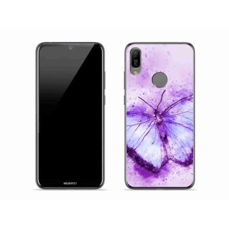 Gélový kryt mmCase na mobil Huawei Y6 (2019) - fialový motýľ