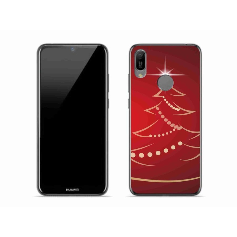 Gélový kryt mmCase na mobil Huawei Y6 (2019) - kreslený vianočný stromček