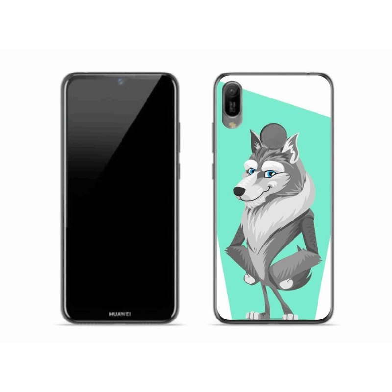 Gélový kryt mmCase na mobil Huawei Y6 (2019) - kreslený vlk