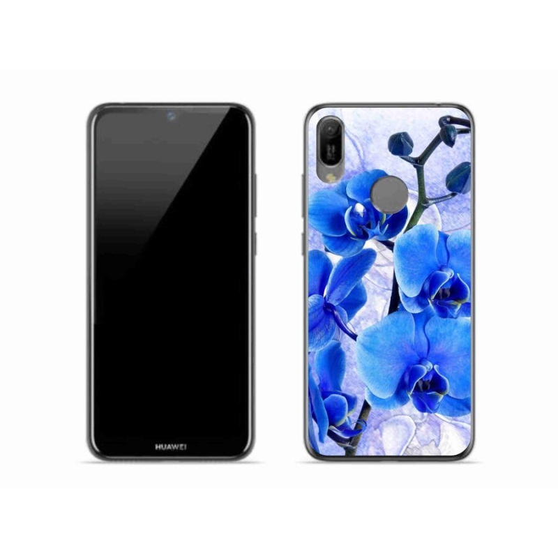 Gélový kryt mmCase na mobil Huawei Y6 (2019) - modré kvety