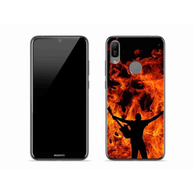 Gélový kryt mmCase na mobil Huawei Y6 (2019) - muzikant a oheň