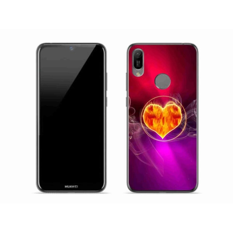 Gélový kryt mmCase na mobil Huawei Y6 (2019) - ohnivé srdce