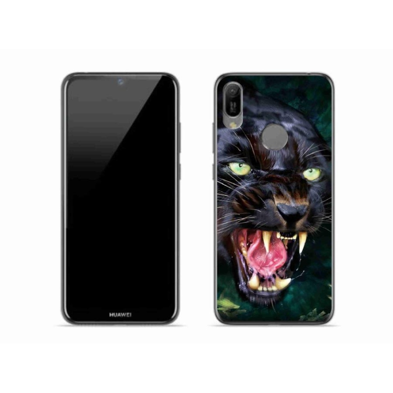 Gélový kryt mmCase na mobil Huawei Y6 (2019) - rozzúrený čierny panter