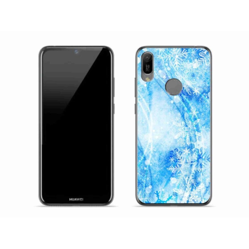 Gélový kryt mmCase na mobil Huawei Y6 (2019) - snehové vločky