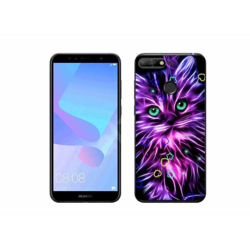 Gélový kryt mmCase na mobil Huawei Y6 Prime (2018) - abstraktná mačka