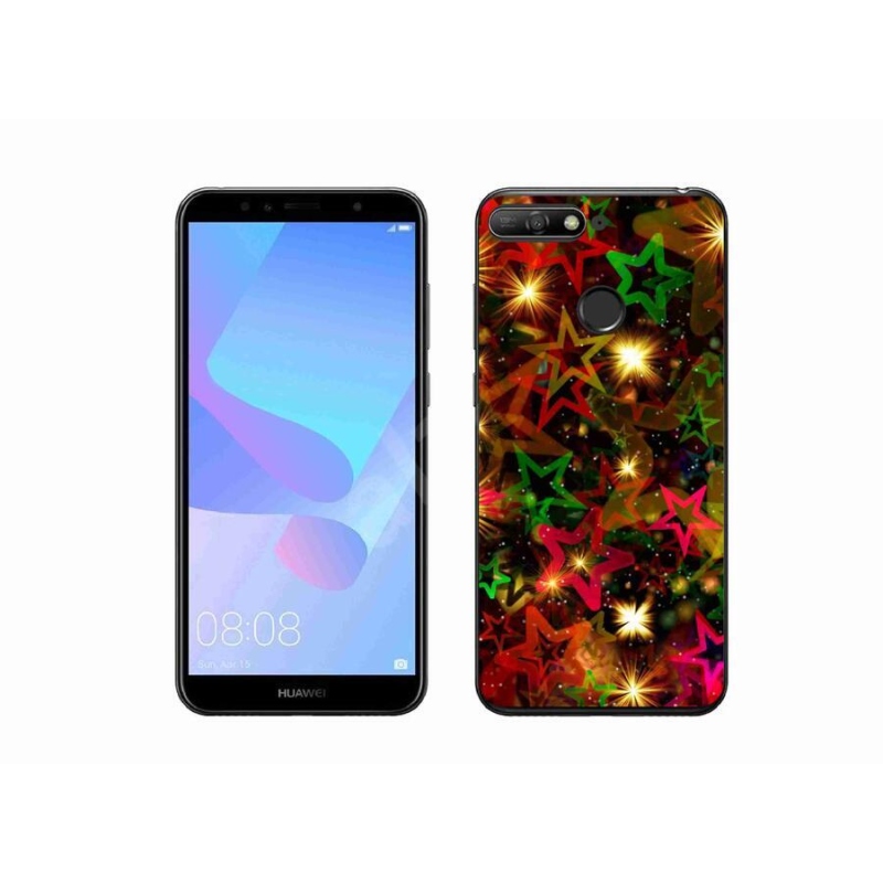 Gélový kryt mmCase na mobil Huawei Y6 Prime (2018) - farebné hviezdičky