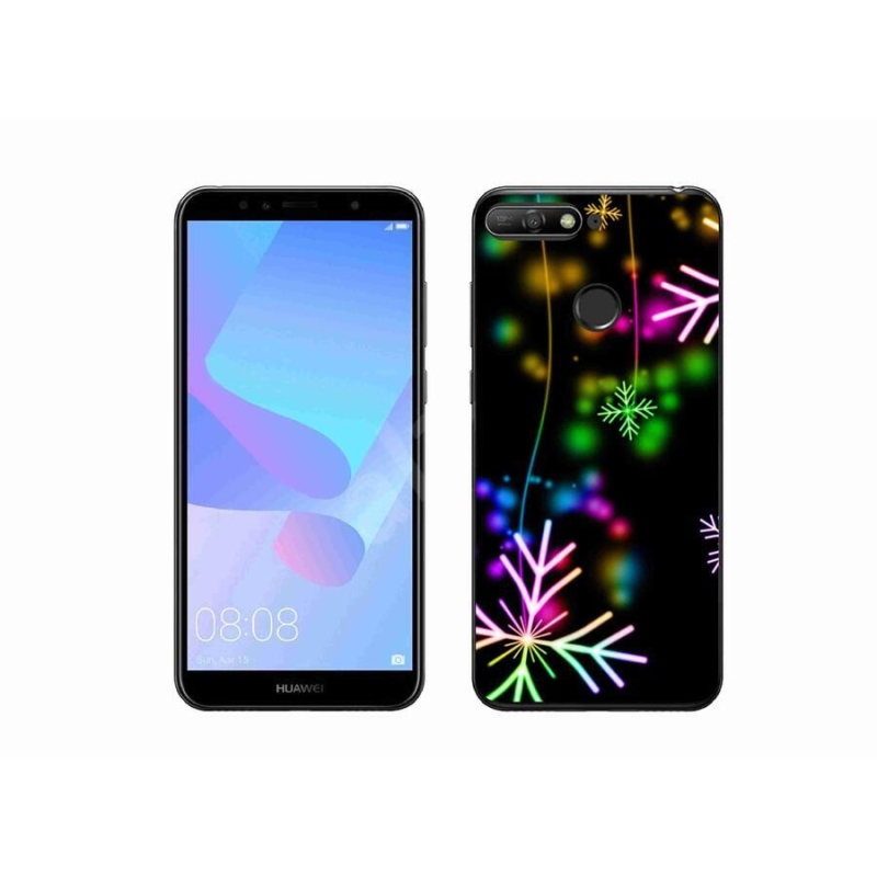 Gélový kryt mmCase na mobil Huawei Y6 Prime (2018) - farebné vločky