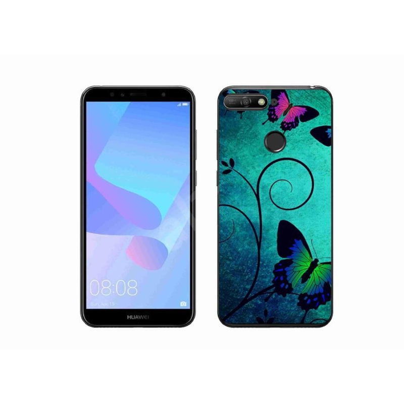 Gélový kryt mmCase na mobil Huawei Y6 Prime (2018) - farebné motýle