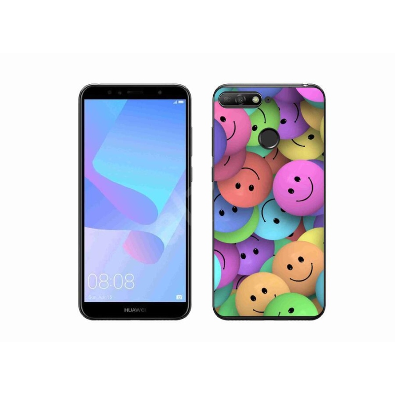 Gélový kryt mmCase na mobil Huawei Y6 Prime (2018) - farební smajlíci