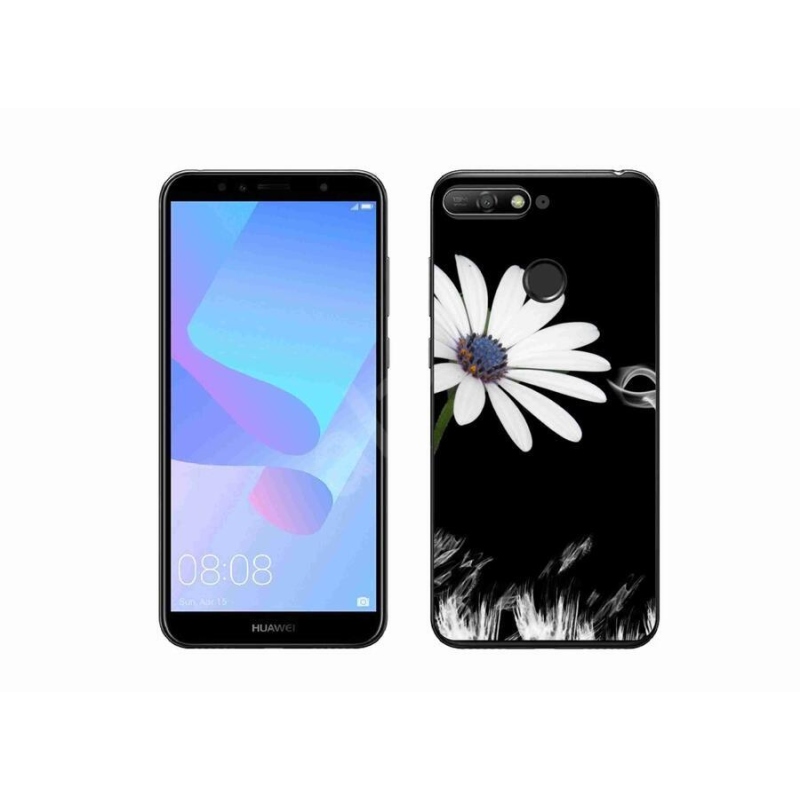 Gélový kryt mmCase na mobil Huawei Y6 Prime 2018 - biela kvetina