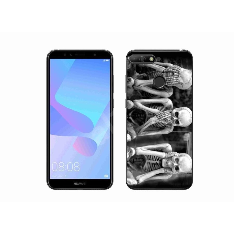 Gélový kryt mmCase na mobil Huawei Y6 Prime (2018) - kostlivci