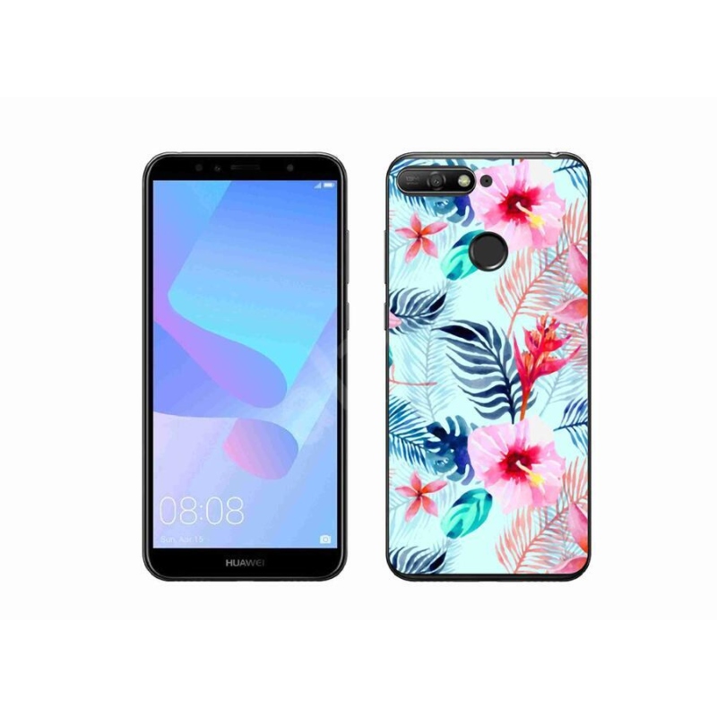 Gélový kryt mmCase na mobil Huawei Y6 Prime (2018) - kvety