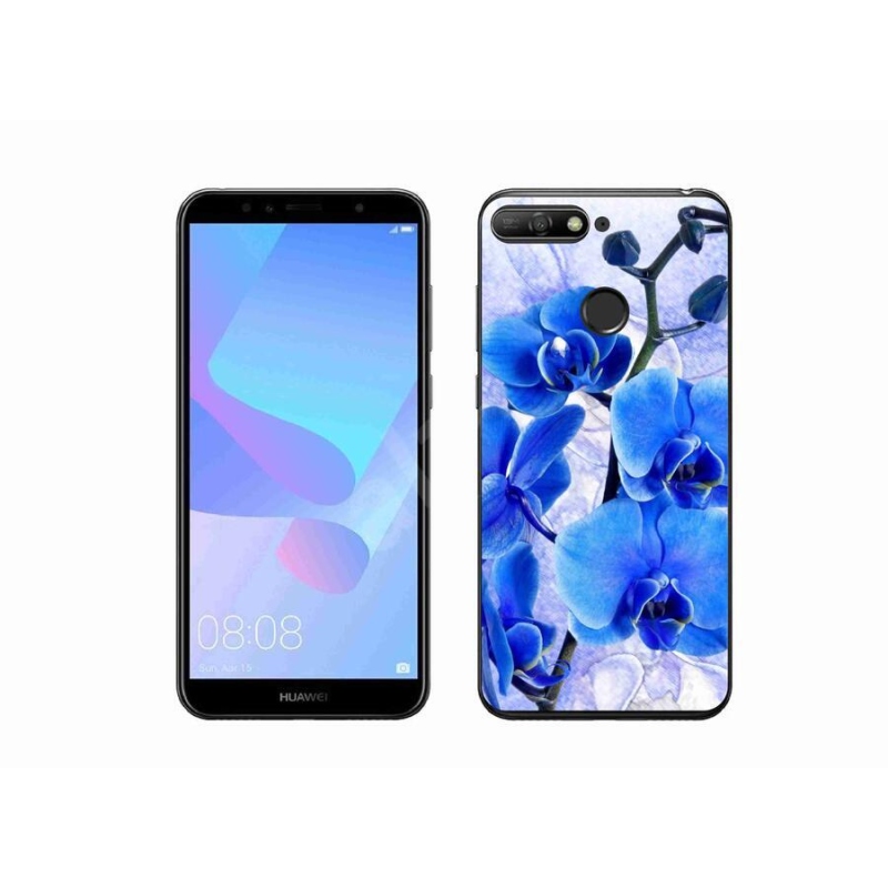 Gélový kryt mmCase na mobil Huawei Y6 Prime (2018) - modré kvety