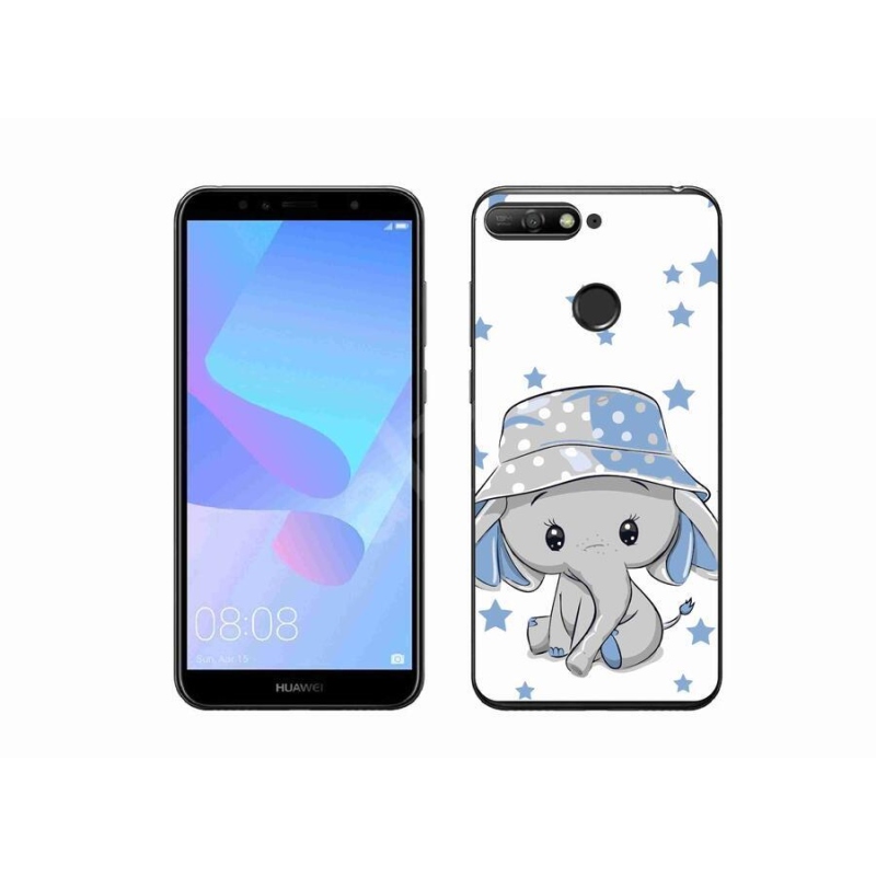 Gélový kryt mmCase na mobil Huawei Y6 Prime (2018) - modrý slon