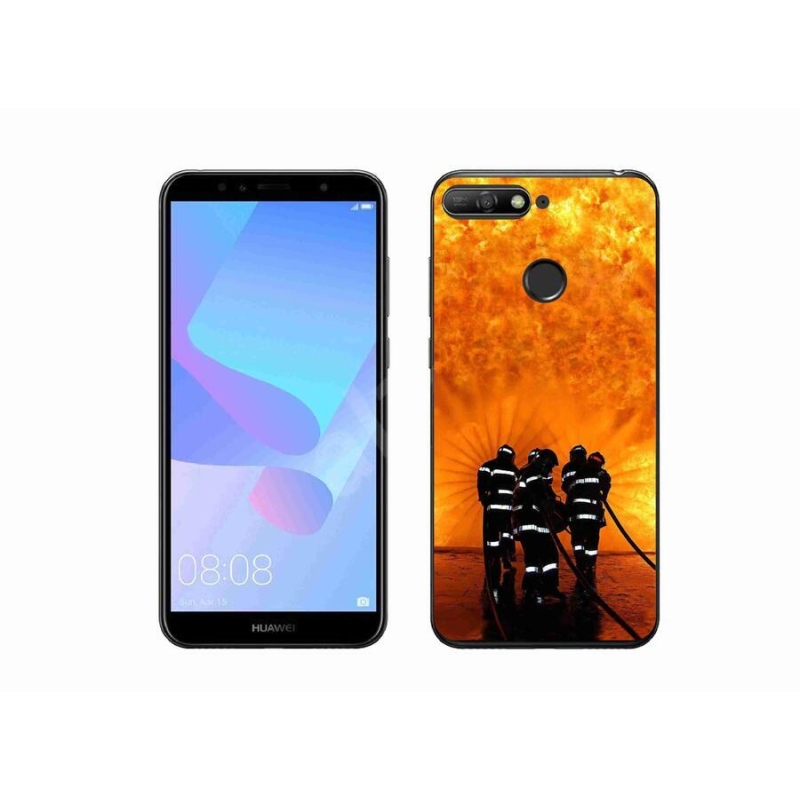 Gélový kryt mmCase na mobil Huawei Y6 Prime (2018) - požiar