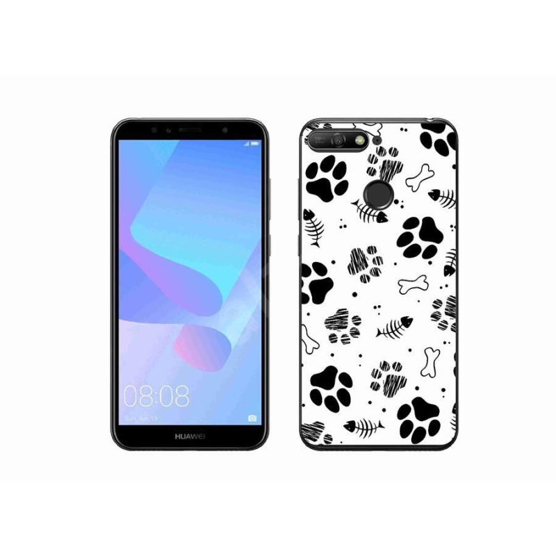 Gélový kryt mmCase na mobil Huawei Y6 Prime (2018) - psie labky 1