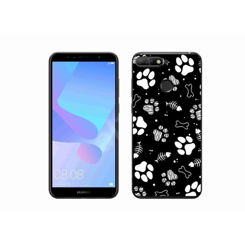 Gélový kryt mmCase na mobil Huawei Y6 Prime (2018) - psie labky