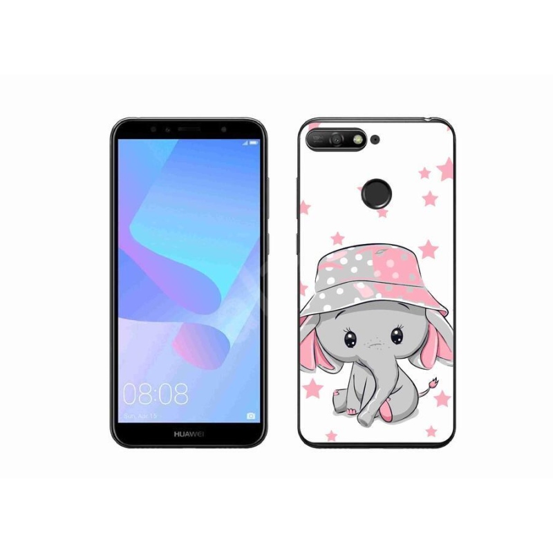 Gélový kryt mmCase na mobil Huawei Y6 Prime (2018) - ružový slon