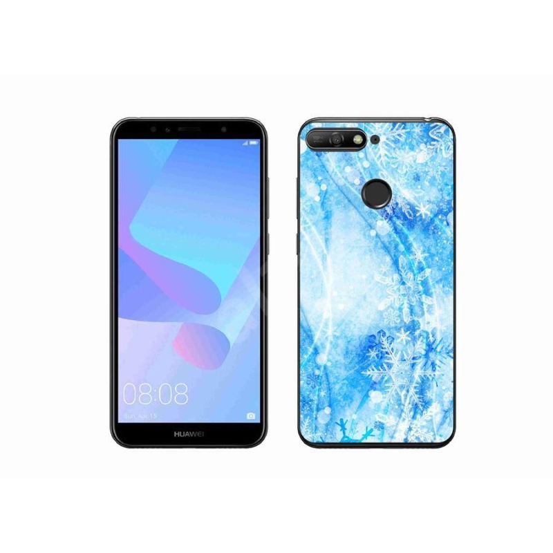 Gélový kryt mmCase na mobil Huawei Y6 Prime (2018) - snehové vločky