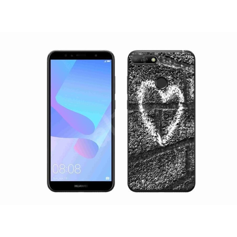 Gélový kryt mmCase na mobil Huawei Y6 Prime (2018) - srdce na stene